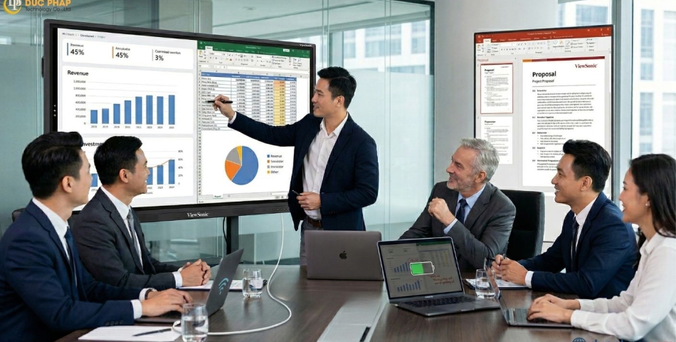Chuyển Đổi Phòng Họp Truyền Thống Thành Cùng MPL Với Màn Hình Tương Tác Thông Minh 